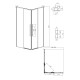 1/2 душевого ограждения Grossman Galaxy 1/2.K33.01.90.42.00 (90х195) графит сатин,стекло прозрачное