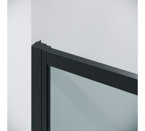 Дверь в нишу Grossman Cosmo 100.K33.02.100.21.00 (100х195) черный матовый,стекло прозрачное,раздвижная