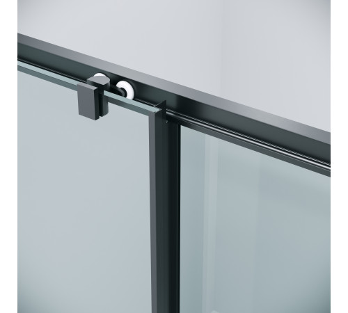 Дверь в нишу Grossman Cosmo 100.K33.02.100.21.00 (100х195) черный матовый,стекло прозрачное,раздвижная