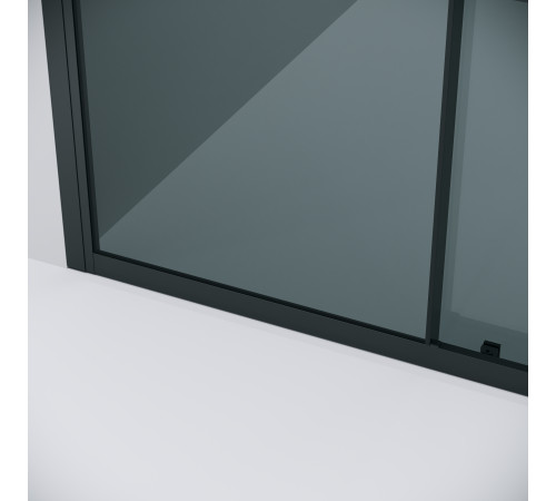 Дверь в нишу Grossman Cosmo 100.K33.02.130.21.10 (130х195) черный матовый,стекло тонированное,раздвижная