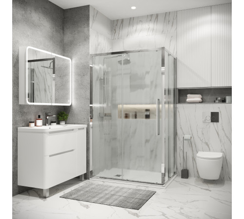 Боковая стенка Grossman Cosmo 200.K33.02.80.10.02 (80х195) хром,стекло шиншилла