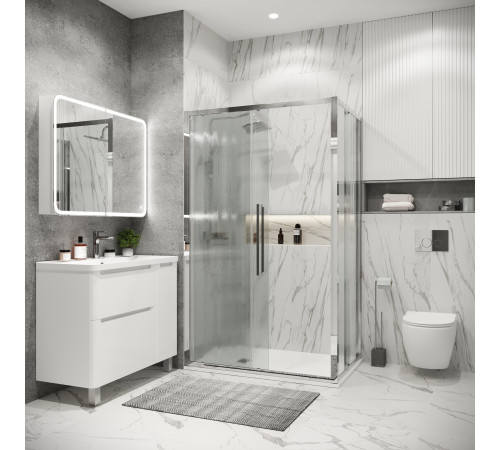 Боковая стенка Grossman Cosmo 200.K33.02.80.10.02 (80х195) хром,стекло шиншилла