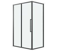 Душевое ограждение Grossman Cosmo 100.K33.02.100.21.00-200.K33.02.70.21.00 (100х70х195) раздвижная,черный матовый,стекло прозрачное