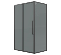 Душевое ограждение Grossman Cosmo 100.K33.02.120.21.10-200.K33.02.100.21.10 (120х100х195) раздвижная,черный матовый,стекло тонированное