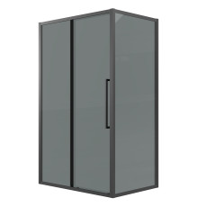 Душевое ограждение Grossman Cosmo 100.K33.02.100.21.10-200.K33.02.100.21.10 (100х100х195) раздвижная,черный матовый,стекло тонированное