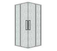 Душевое ограждение Grossman Cosmo 300.K33.02.9090.10.02 (90х90х195) квадрат,раздвижная,хром,стекло шиншилла