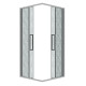 Душевое ограждение Grossman Cosmo 300.K33.02.1010.10.02 (100х100х195) квадрат,раздвижная,хром,стекло шиншилла