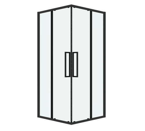 Душевое ограждение Grossman Cosmo 300.K33.02.9090.21.00 (90х90х195) квадрат,раздвижная,черный матовый,стекло прозрачное