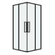 Душевое ограждение Grossman Cosmo 300.K33.02.9090.21.00 (90х90х195) квадрат,раздвижная,черный матовый,стекло прозрачное