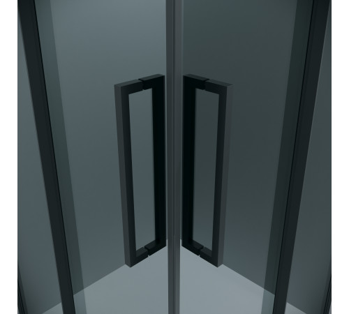 Душевое ограждение Grossman Cosmo 300.K33.02.1010.21.10 (100х100х195) квадрат,раздвижная,черный матовый,стекло тонированное