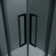 Душевое ограждение Grossman Cosmo 300.K33.02.1010.21.10 (100х100х195) квадрат,раздвижная,черный матовый,стекло тонированное