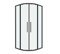 Душевое ограждение Grossman Cosmo 301.K33.02.1010.21.00 (100х100х195) четверть круга,раздвижная,черный матовый,стекло прозрачное
