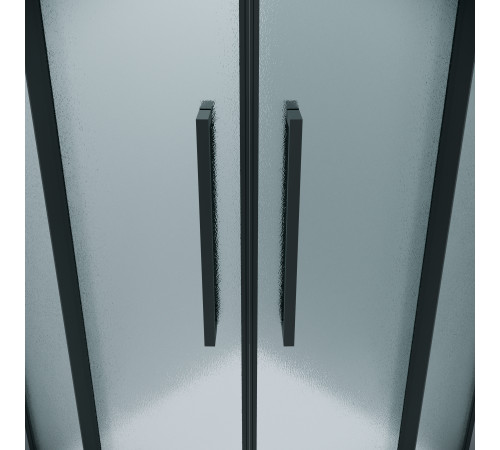 Душевое ограждение Grossman Cosmo 300.K33.02.8080.21.02 (80х80х195) квадрат,раздвижная,черный матовый,стекло шиншилла