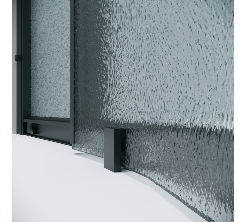 Душевое ограждение Grossman Cosmo 300.K33.02.8080.21.02 (80х80х195) квадрат,раздвижная,черный матовый,стекло шиншилла