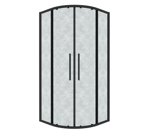 Душевое ограждение Grossman Cosmo 301.K33.02.8080.21.02 (80х80х195) четверть круга,раздвижная,черный матовый,стекло шиншилла