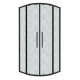 Душевое ограждение Grossman Cosmo 301.K33.02.8080.21.02 (80х80х195) четверть круга,раздвижная,черный матовый,стекло шиншилла