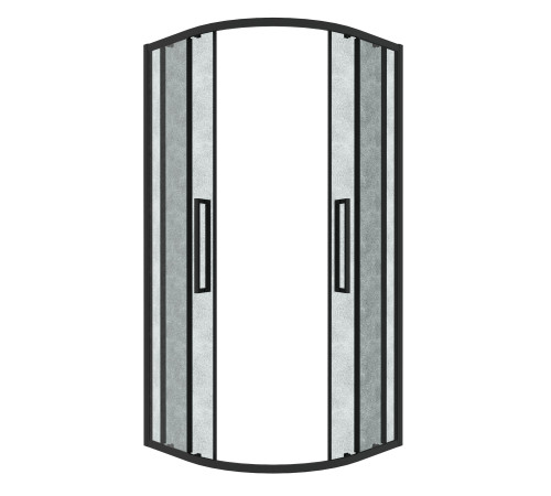 Душевое ограждение Grossman Cosmo 301.K33.02.8080.21.02 (80х80х195) четверть круга,раздвижная,черный матовый,стекло шиншилла