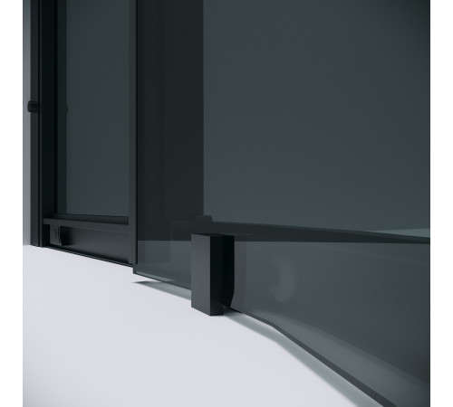 Душевое ограждение Grossman Cosmo 301.K33.02.9090.21.10 (90х90х195) четверть круга,раздвижная,черный матовый,стекло тонированное