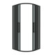 Душевое ограждение Grossman Cosmo 301.K33.02.9090.21.10 (90х90х195) четверть круга,раздвижная,черный матовый,стекло тонированное