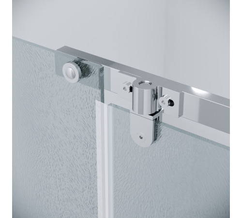 Душевое ограждение Grossman Pragma 100.K33.03.100.10.02-200.K33.03.90.10.02 (100х90х195) распашная(левая),хром,стекло шиншилла