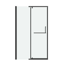 Дверь в нишу Grossman Pragma 100.K33.03.100.21.00 (100х195) черный матовый,стекло прозрачное,распашная