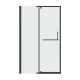 Дверь в нишу Grossman Pragma 100.K33.03.100.21.02 (100х195) черный матовый,стекло шиншилла,распашная