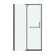Дверь в нишу Grossman Pragma 100.K33.03.110.42.00 (110х195) графит сатин,стекло прозрачное,распашная