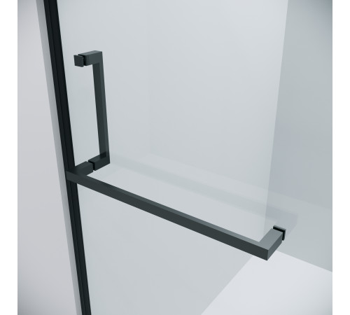 Душевое ограждение Grossman Pragma 100.K33.03.120.21.00-200.K33.03.80.21.00 (120х80х195) распашная,черный матовый,стекло прозрачное