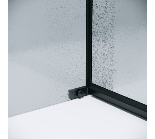 Душевое ограждение Grossman Pragma 100.K33.03.110.21.02-200.K33.03.80.21.02 (110х80х195) распашная(левая),черный матовый,стекло шиншилла