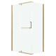 Душевое ограждение Grossman Pragma 100.K33.03.110.32.00-200.K33.03.80.32.00 (110х80х195) распашная,золото сатин,стекло прозрачное