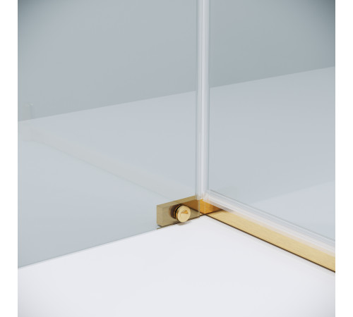 Душевое ограждение Grossman Pragma 100.K33.03.110.32.00-200.K33.03.80.32.00 (110х80х195) распашная,золото сатин,стекло прозрачное