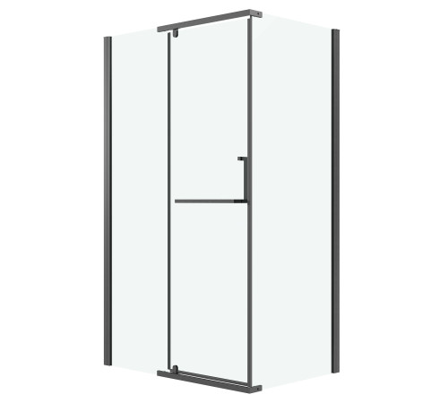 Боковая стенка Grossman Pragma 200.K33.03.90.42.00 (90х195) графит сатин,стекло прозрачное