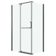 Боковая стенка Grossman Pragma 200.K33.03.90.42.00 (90х195) графит сатин,стекло прозрачное