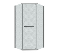 Душевое ограждение Grossman Pragma 302.K33.03.9090.10.02 (90х90х195) трапеция,распашная,хром,стекло шиншилла