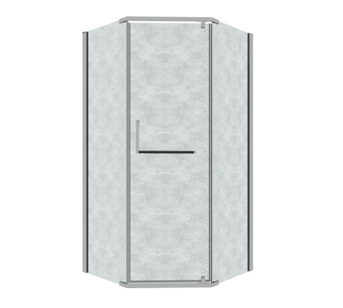 Душевое ограждение Grossman Pragma 302.K33.03.9090.10.02 (90х90х195) трапеция,распашная,хром,стекло шиншилла