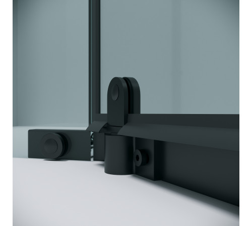 Душевое ограждение Grossman Pragma 302.K33.03.1010.21.00 (100х100х195) трапеция,распашная,черный матовый,стекло прозрачное