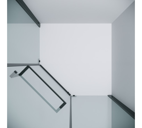 Душевое ограждение Grossman Pragma 302.K33.03.1010.21.00 (100х100х195) трапеция,распашная,черный матовый,стекло прозрачное