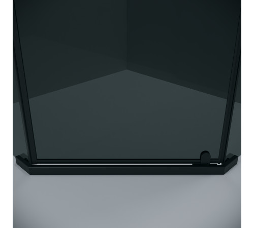 Душевое ограждение Grossman Pragma 302.K33.03.9090.21.10 (90х90х195) трапеция,распашная,черный матовый,стекло тонированное