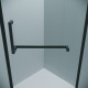 Душевое ограждение Grossman Pragma 302.K33.03.1010.42.00 (100х100х195) трапеция,распашная,графит сатин,стекло прозрачное