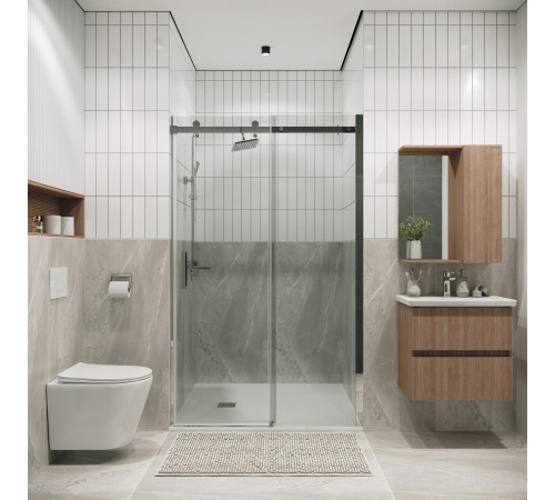 Дверь в нишу Grossman Classic 100.K33.04.160.10.00 (160х195) хром,стекло прозрачное,раздвижная