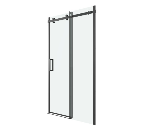 Дверь в нишу Grossman Classic 100.K33.04.140.21.00 (140х195) черный матовый,стекло прозрачное,раздвижная