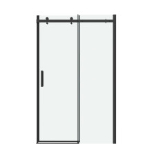 Дверь в нишу Grossman Classic 100.K33.04.140.21.00 (140х195) черный матовый,стекло прозрачное,раздвижная