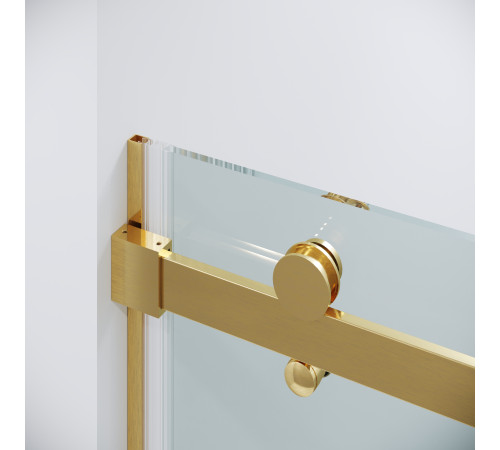 Дверь в нишу Grossman Classic 100.K33.04.130.32.00 (130х195) золото сатин,стекло прозрачное,раздвижная