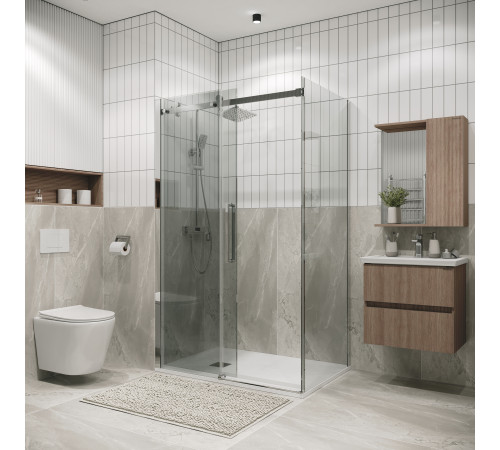 Боковая стенка Grossman Classic 200.K33.04.80.10.00 (80х195) хром,стекло прозрачное