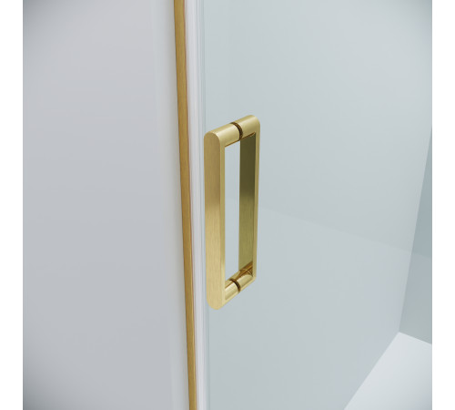 Душевое ограждение Grossman Classic 100.K33.04.120.32.00-200.K33.04.100.32.00 (120х100х195) раздвижная,золото сатин,стекло прозрачное