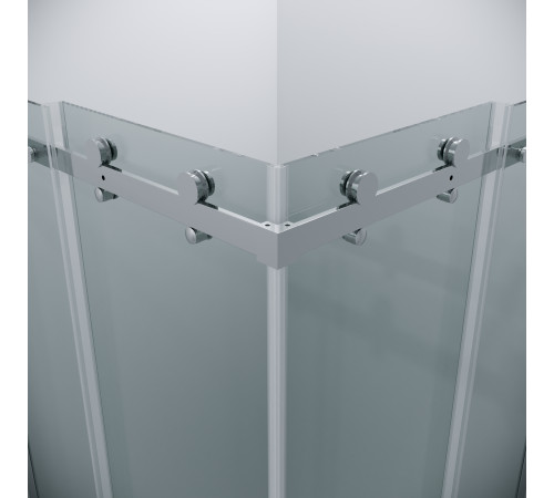 Душевое ограждение Grossman Classic 300.K33.04.9090.10.00 (90х90х195) квадрат,раздвижная,хром,стекло прозрачное