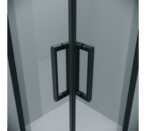 Душевое ограждение Grossman Classic 300.K33.04.8080.21.00 (80х80х195) квадрат,раздвижная,черный матовый,стекло прозрачное