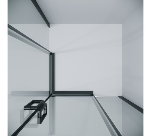 Душевое ограждение Grossman Classic 300.K33.04.8080.21.00 (80х80х195) квадрат,раздвижная,черный матовый,стекло прозрачное