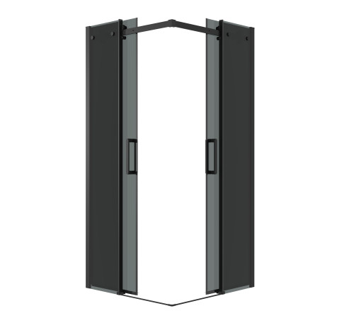Душевое ограждение Grossman Classic 300.K33.04.9090.21.10 (90х90х195) квадрат,раздвижная,черный матовый,стекло тонированное