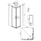 Душевое ограждение Grossman Classic 300.K33.04.1010.21.00 (100х100х195) квадрат,раздвижная,черный матовый, стекло прозрачное
